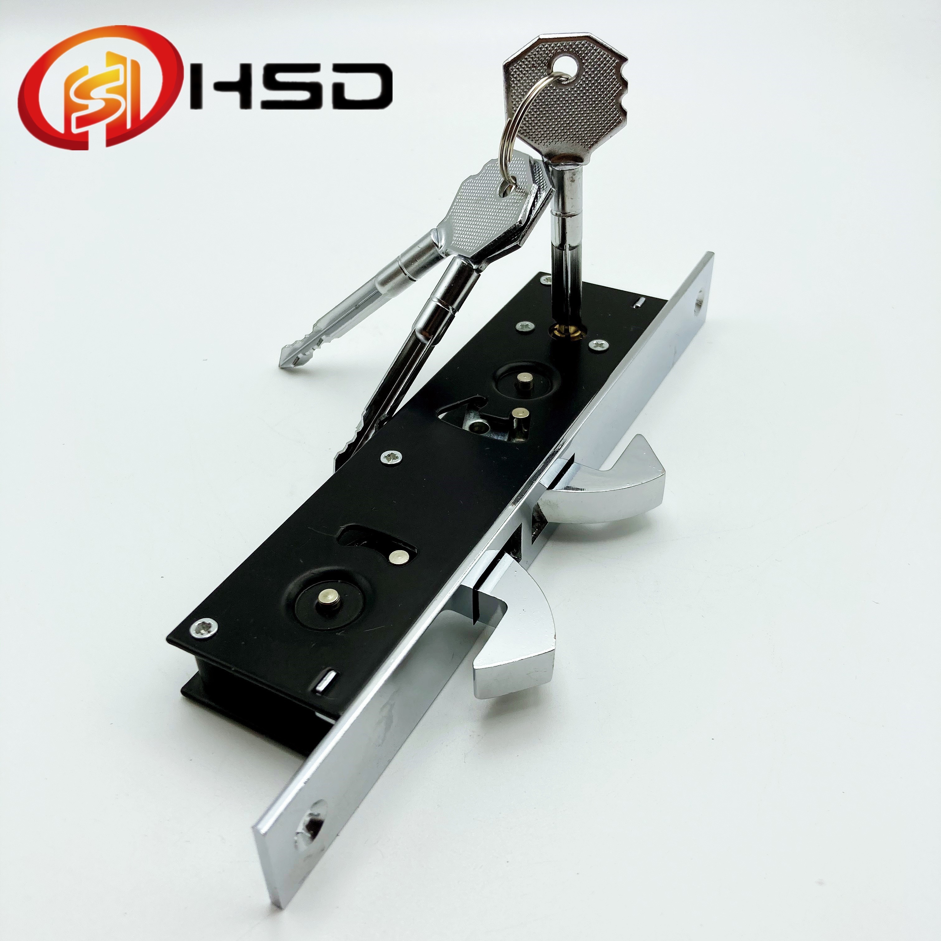 HENGSHIDA High-quality Door Lock Aluminum Sliding Door Metal Double Hook lock body Wooden door Lock