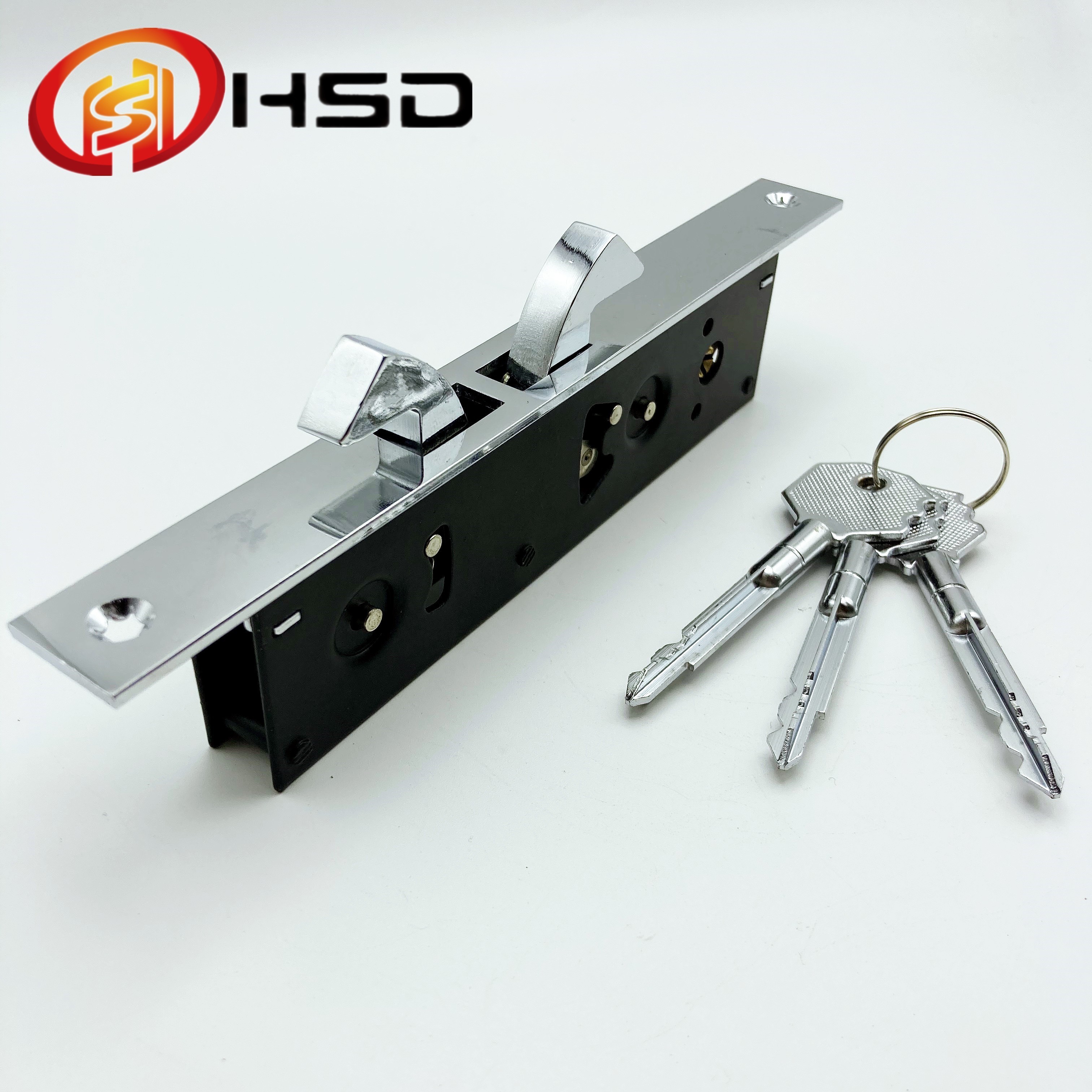 HENGSHIDA High-quality Door Lock Aluminum Sliding Door Metal Double Hook lock body Wooden door Lock