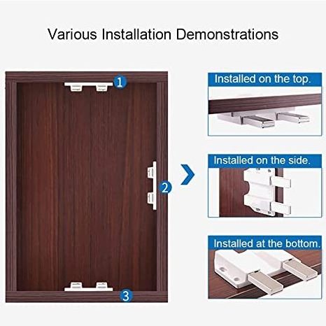 Magnetic Push Latch Double Push to Open Door Latches Magnetic Touch Catch for Cabinet Drawer Wardrobe Kitchen Door