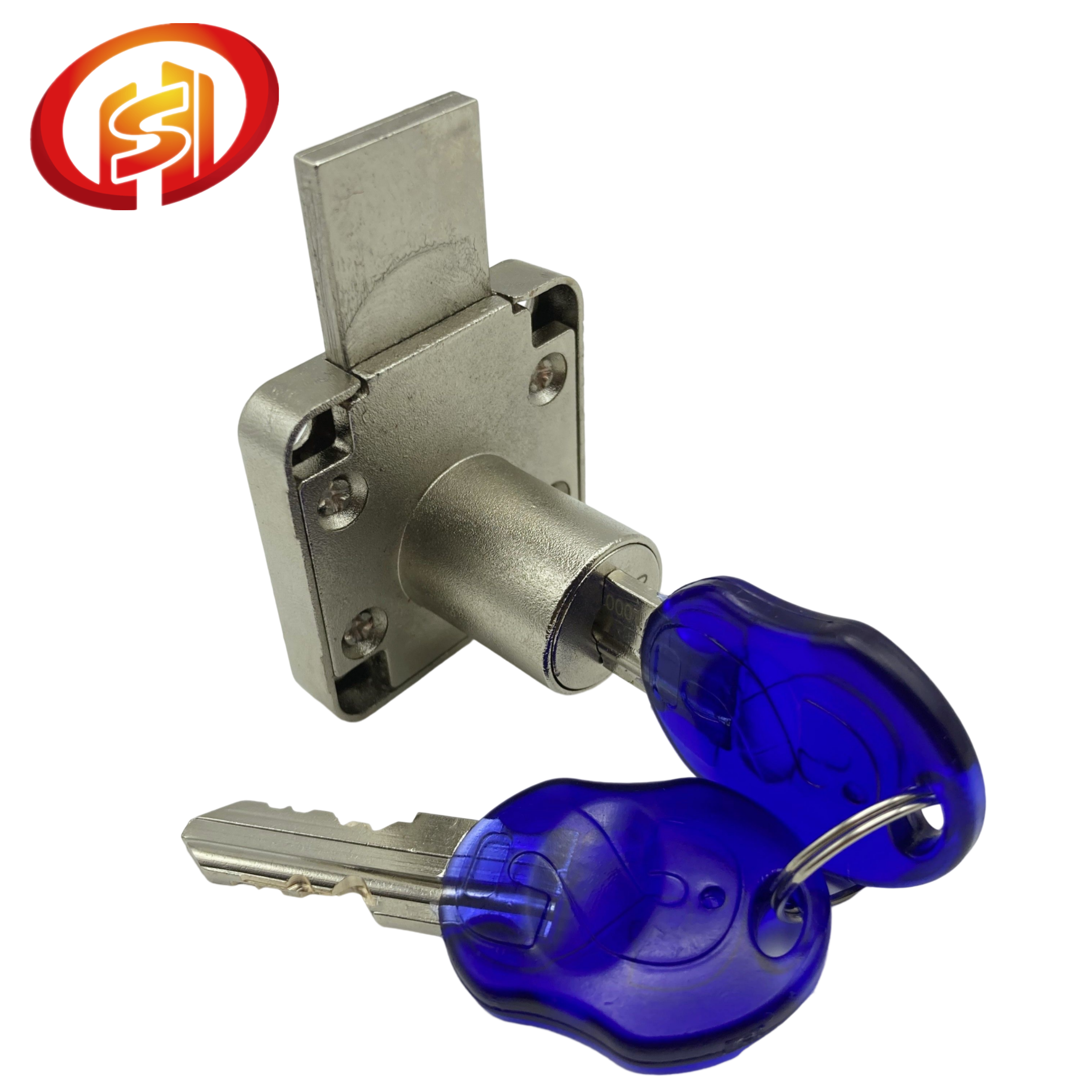 Hengshida Hot Selling Drawer Lock Plastic with Brass keys Zinc Alloy Cabinet Door lock Office desk Drawer Lock