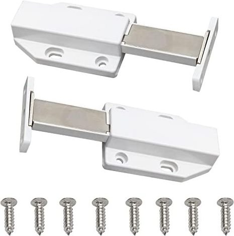 Magnetic Push to Open Latches Heavy Duty White Touch Latch Catch Cabinet Door Hardware Touch Pressure Release Latch for Drawer