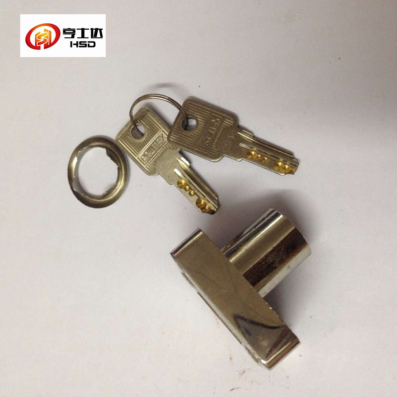 Top quality drawer lock zinc alloy Furniture hardware chrome with brass key