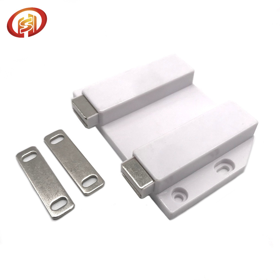 Magnetic Push Latch Double Push to Open Door Latches Magnetic Touch Catch for Cabinet Drawer Wardrobe Kitchen Door