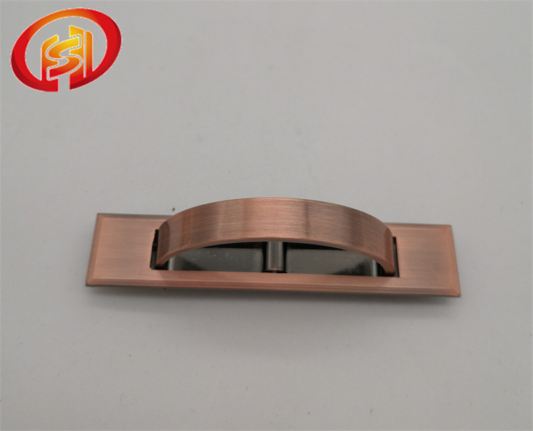 Tatami handle concealed pull buckle slotted embedded flat buckle rotating embedded handle