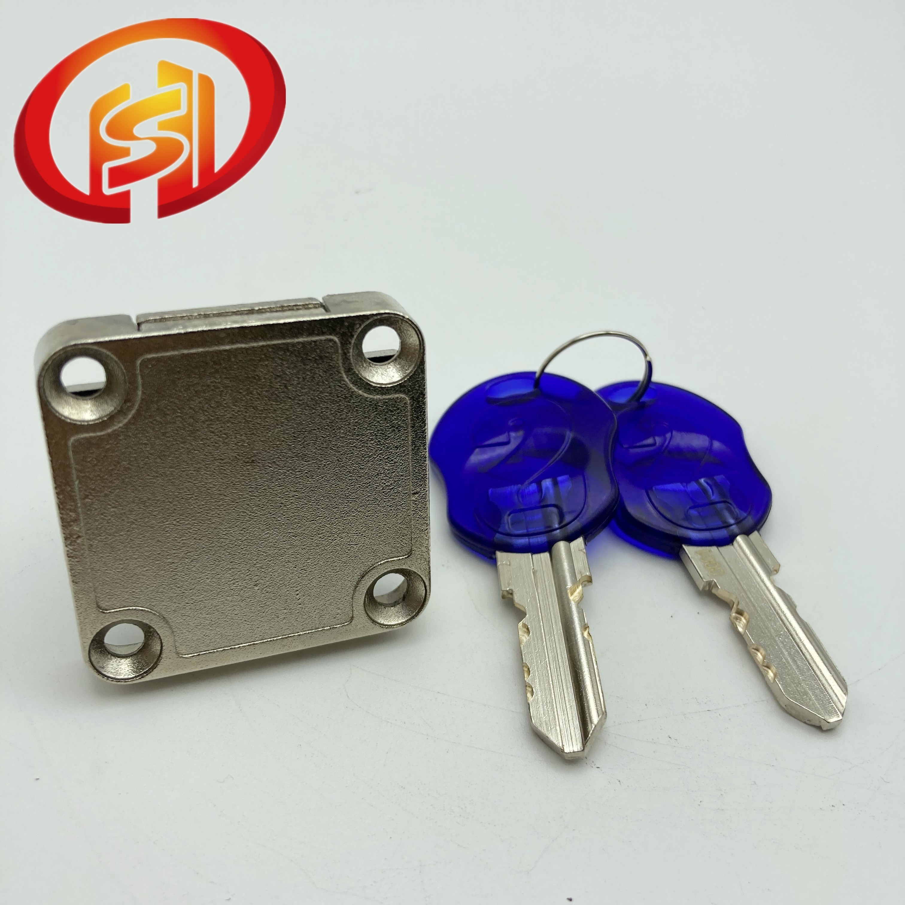 Hengshida Hot Selling Drawer Lock Plastic with Brass keys Zinc Alloy Cabinet Door lock Office desk Drawer Lock