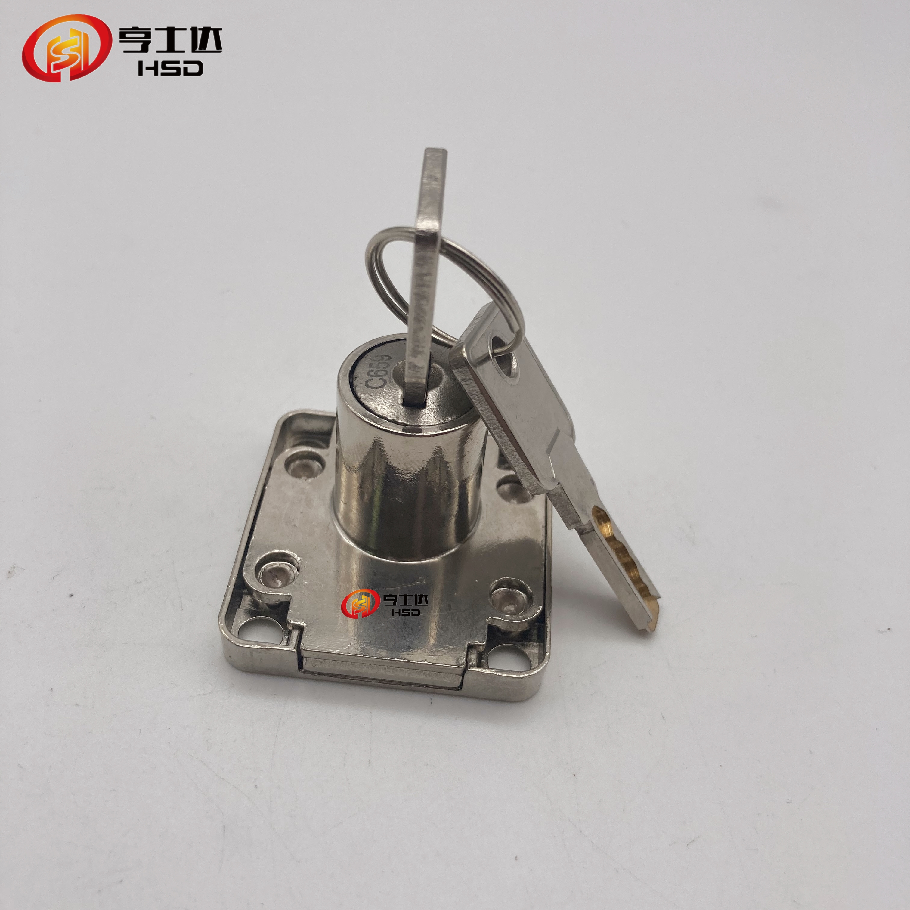 HOT sell  Furniture hardware fittings cabinet door lock drawer lock with dead bolt zinc alloy  office desk Drawer lock