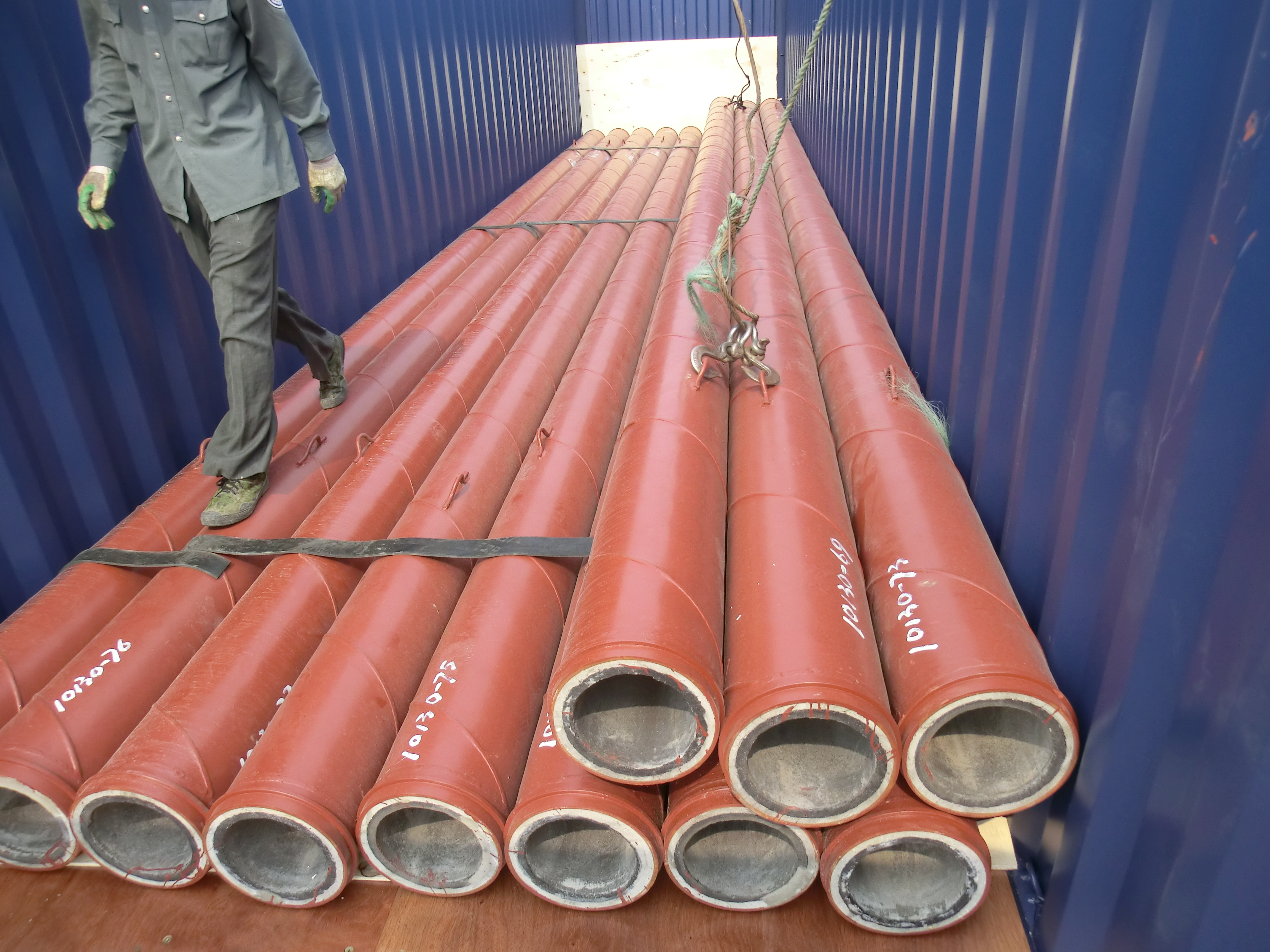 Cast Basalt lined steel pipe for  Coal Preparation Plants