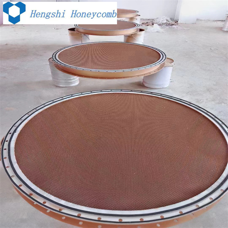 Hi-tech EMC and EMI Various Dimensions Tin Plating Carbon Steel  and stainless steel Honeycomb Circular Waveguide Window