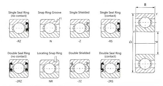 6309 6310 6311 Bearings China Supplier High Quality Deep Groove Ball Bearings Rs 2rs Zz Hot Sale