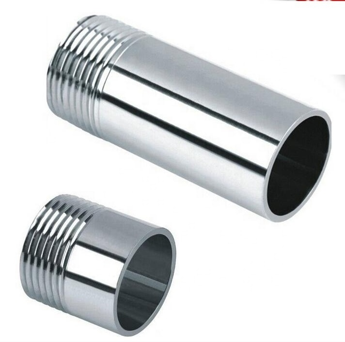 Thickness0.5- 3mm AISI 304 316 seamless stainless steel pipe fitting nipple