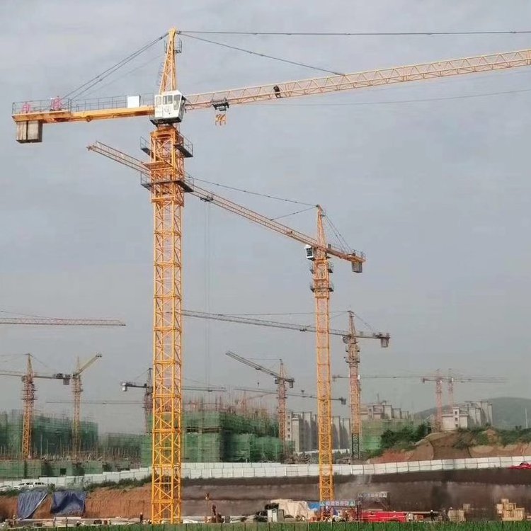 T7020 -10E Construction Crane Self Erecting Tower Crane Provided Spare Parts Tower Crane Model Metal Hunan China 10 Ton 1000 70m