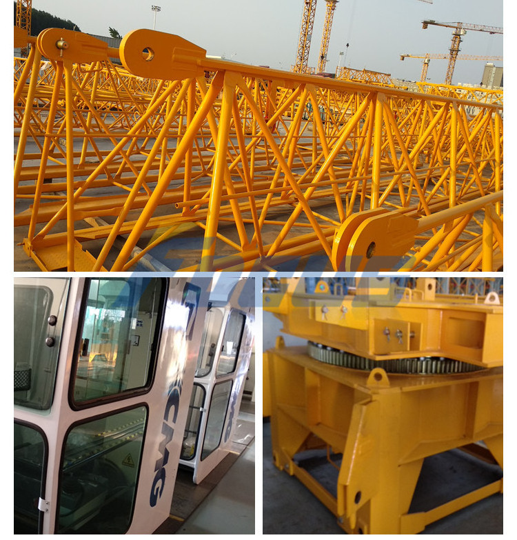 12 Ton Brand New Tower Crane T-7018 Construction Crane Automatic Erection Flat Head Tower Crane