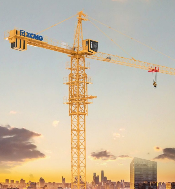 12 Ton Brand New Tower Crane T-7018 Construction Crane Automatic Erection Flat Head Tower Crane