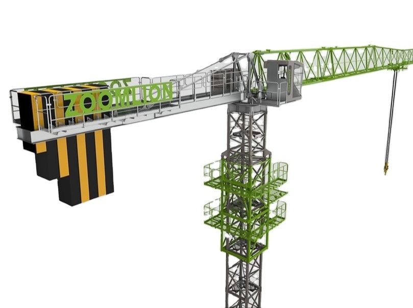 Telescopic Flat top 6 ton Tower Crane hoisting tower crane  for sale