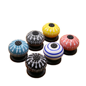 Ceramic Knob / Dresser Knobs Colorful Cabinet Pulls Knobs / Unique Kitchen Door Handle Knob Furniture Hardware