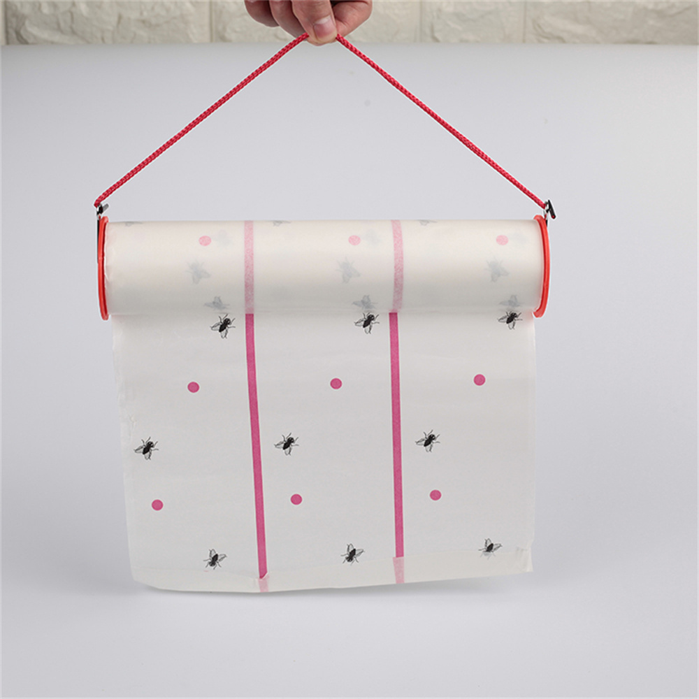 Indoor Hanging Fly Giant Glue Trap Ribbon Sticky Fly Paper Glue Roll