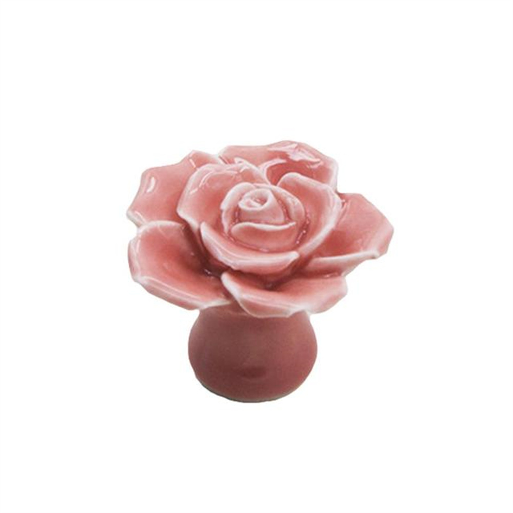 1x Flower Knob Dresser Drawer Pulls Handles Kitchen Cupboard Wardrobe Door Cabinet Knobs Rustic Hardware