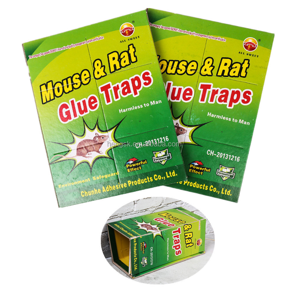 Most Efficient Mouse Catcher Professional Mouse Glue Trap Rat Trap with Non-toxic Sugar Attracts Mouse Glue Sticky Board