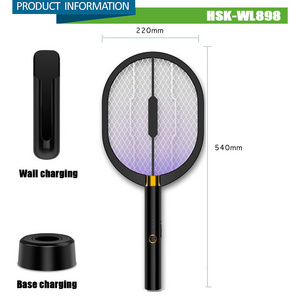 Hot Sell! Usb Rechargeable Swatter Insect Mosquito Killer Trapping Light for Home for Pest Flies Moskito Killing Bat Racket