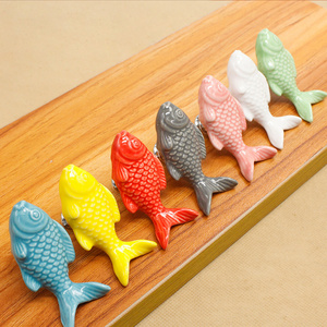 Children Drawer Knobs Fish Shape Ceramic Handles for Kids Room Kitchen Cabinet Handles Cupboard Knobs Desk Furniture Hardware