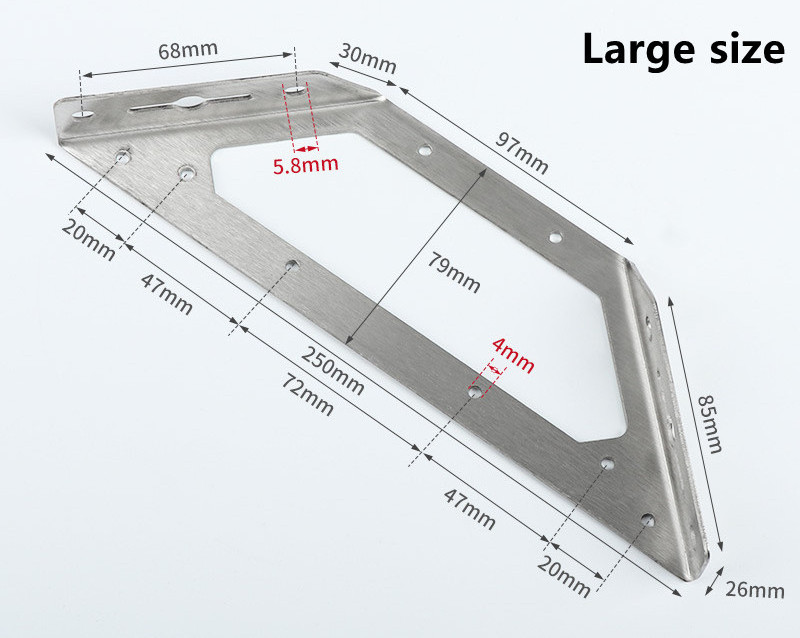 High Quality Stainless Steel Triangle Fixed Bracket Angle Code Right Thickened Laminate Brackets Connectors Shelf Supports