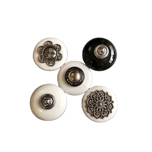 2023 Good Sale Retro Style Ceramic Handle And Knobs Desk Drawer Pulls Kitchen Cupboard Furniture Hardware