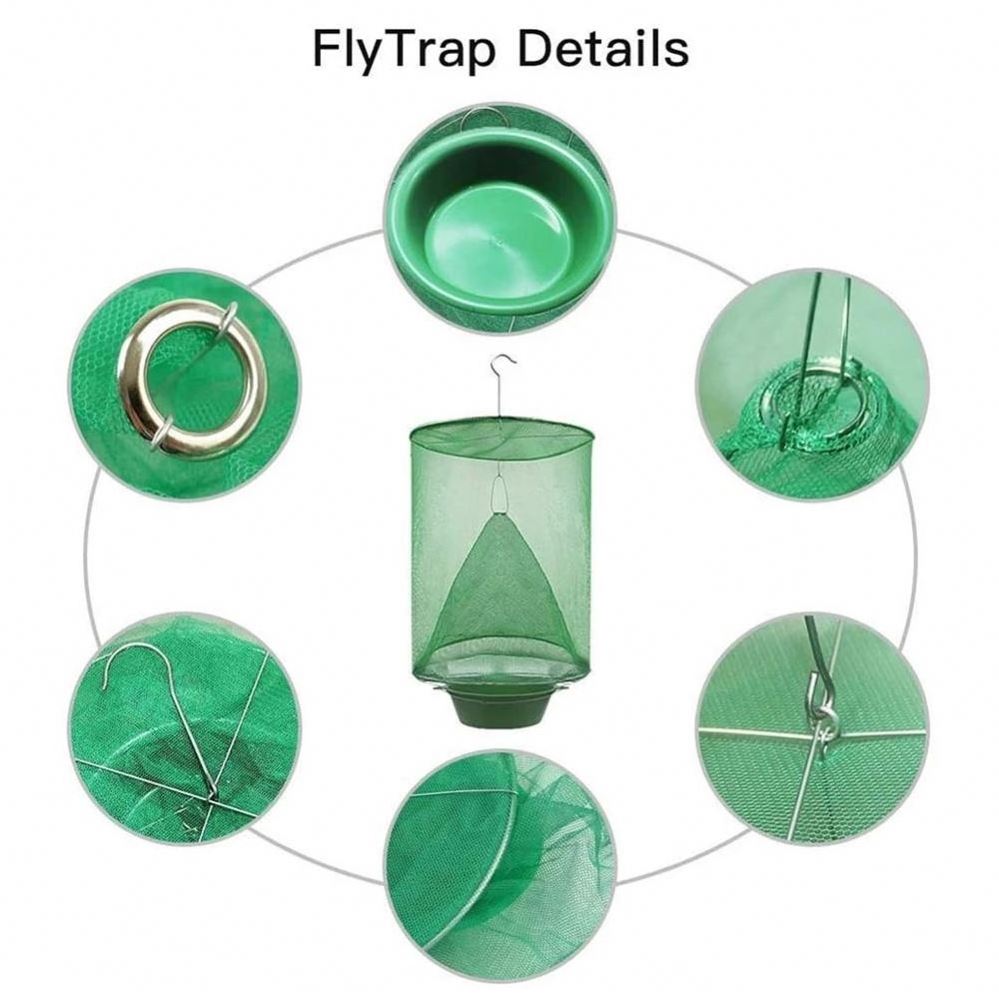 Control Reusable Hanging Fly Catcher Killer Flies Mosquito Flytrap Cage Net Trap Bug Catch Home Garden antimosquitos