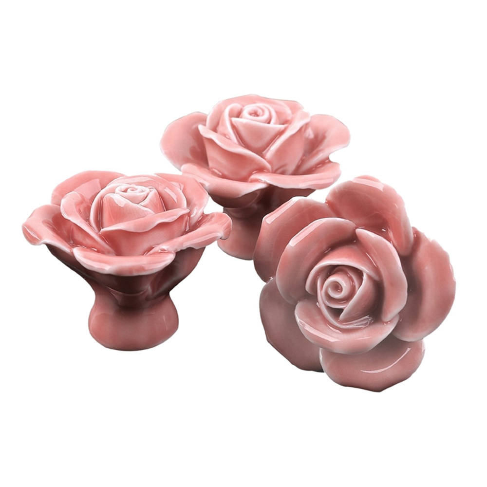 1x Flower Knob Dresser Drawer Pulls Handles Kitchen Cupboard Wardrobe Door Cabinet Knobs Rustic Hardware