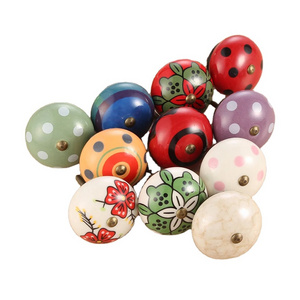 High Quality Ceramic Knobs Kitchen Cabinet Dresser Knob Drawer Pulls Ceramic / Colorful Cupboard Knob Decorative Hardware