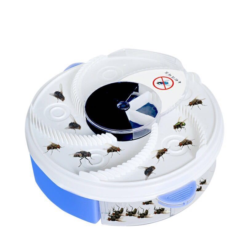 2022 USB automatic rotating device flytrap flycatcher insect pest control electric fly trap catcher