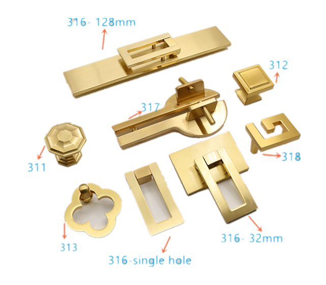 Wholesale New Chinese Zinc Alloy Wardrobe Door Handle Bronze Gold Cabinets Drawer Door Handle Furniture Door Handle Hardware