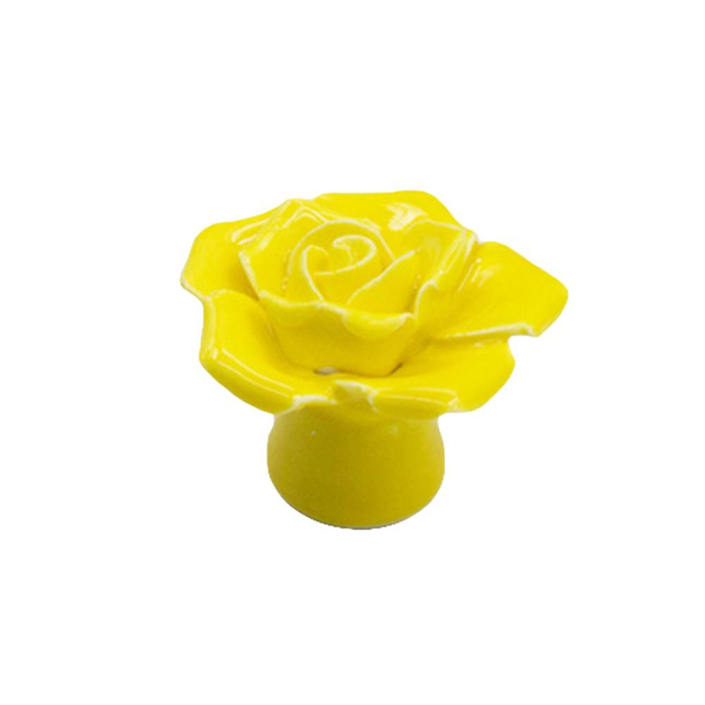 1Pcs Flower Knobs Ceramic Vintage Furniture Handles Cabinet Pulls Kitchen Cupboard Single Hole Drawer For Nursery Room