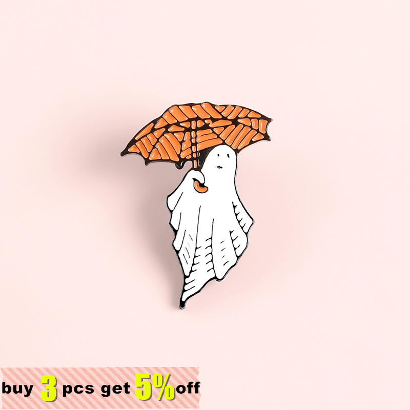 Halloween Umbrella Enamel Pin Cartoon Funny Brooch pin Badges Denim Clothes Bag Pins Gift for Friends Halloween