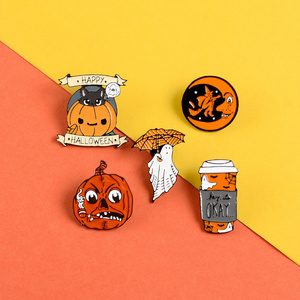 Halloween Umbrella Enamel Pin Cartoon Funny Brooch pin Badges Denim Clothes Bag Pins Gift for Friends Halloween