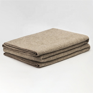 Whole Custom Factory Price Camel Woven Wool Polyester Blanket For Outdoor