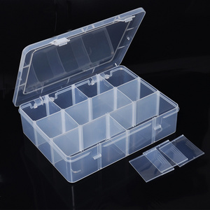 Custom Packaging Plastic Jewelry Storage 12 Compartment Clear Sewing Box