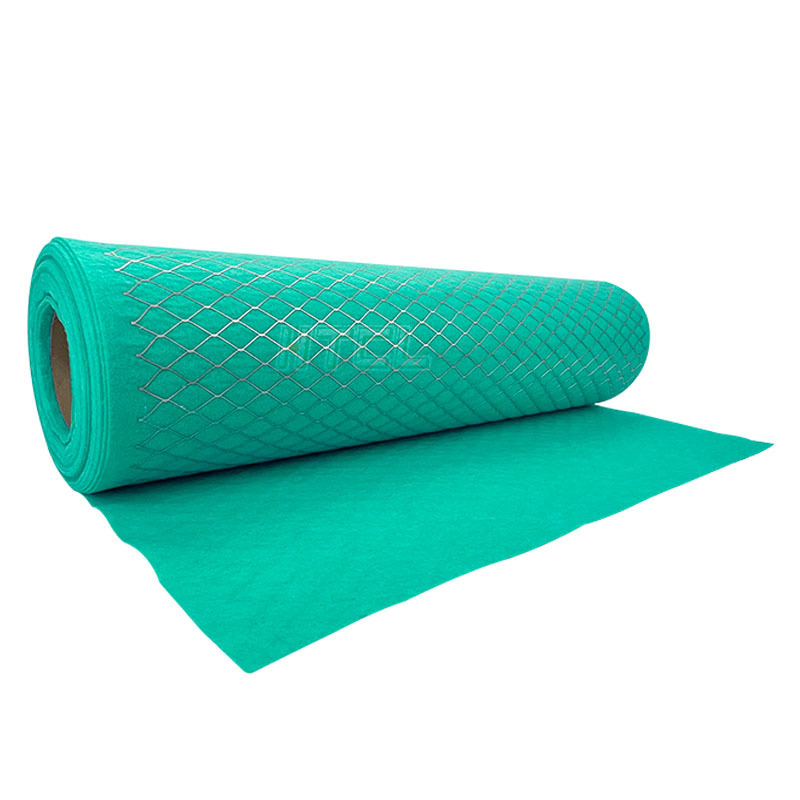 Blue White Green Cotton Metal Mesh Laminated Air Filter Media Roll For G3 G4 Pre Filter Pleated  Cotton Metal Mesh Laminated