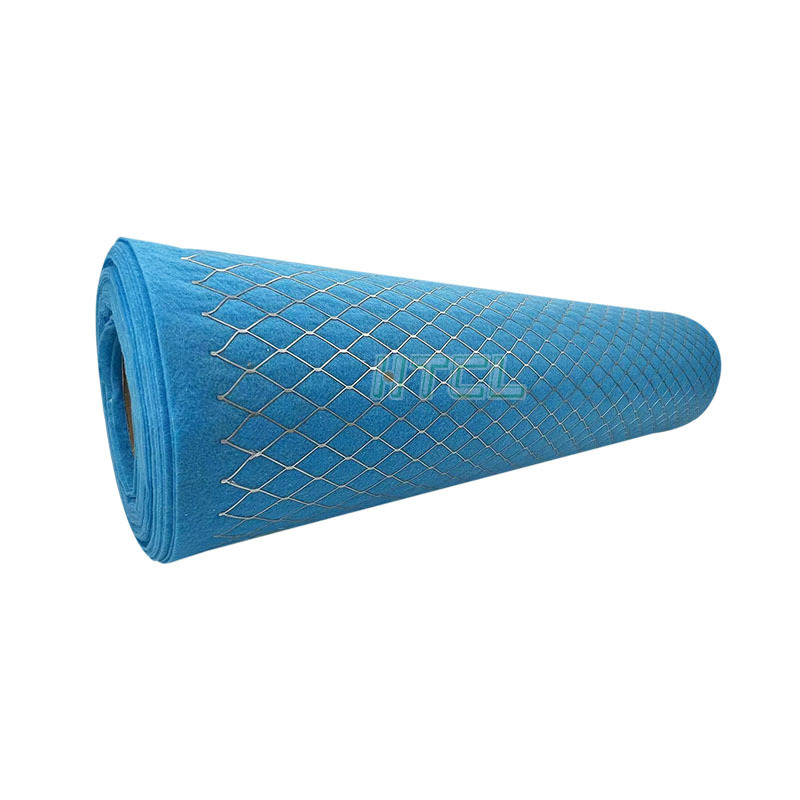 Blue White Green Cotton Metal Mesh Laminated Air Filter Media Roll For G3 G4 Pre Filter Pleated  Cotton Metal Mesh Laminated