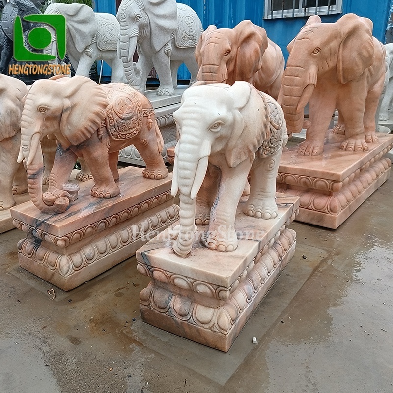 Outdoor Decorative Indian Style Marble Elephant Statue