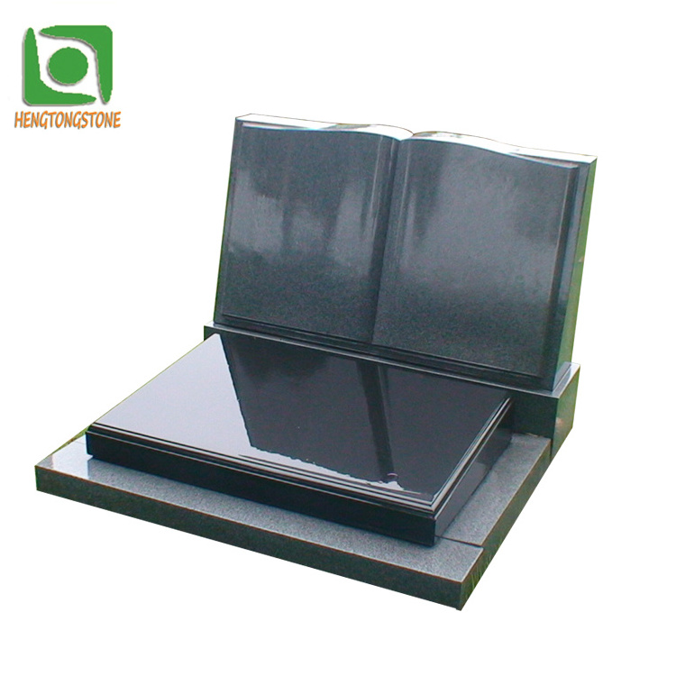 China Wholesale Black Granite Cheap Cemetery Headstone Tombstones Memorial Stone Monument