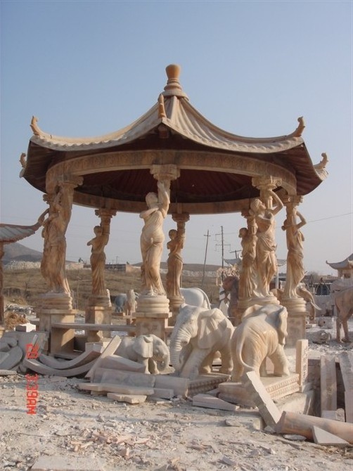 Garden Decorative Natural Marble Stone Gazebo&Pavilion