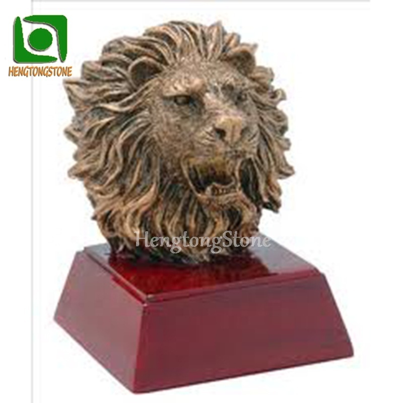 Bronze Animal Sculpture Brass Lion Head Statue