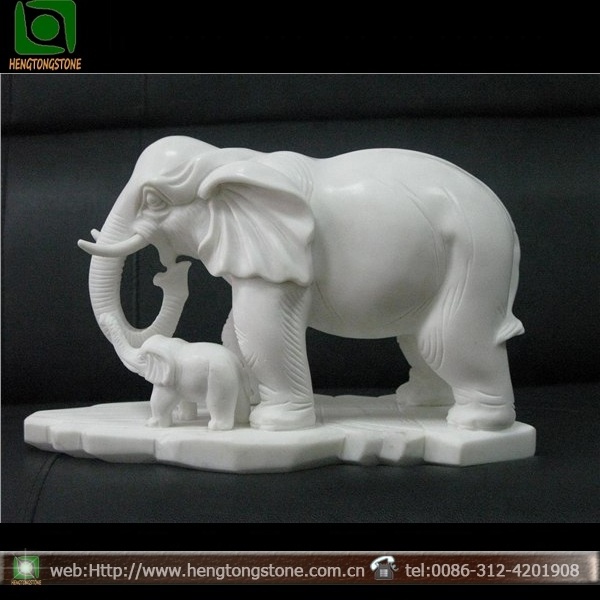 Outdoor Decorative Indian Style Marble Elephant Statue