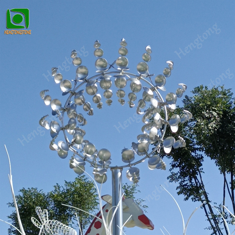 Hot Sale Modern Customized Outdoor Garden Stainless Steel Wind Kinetic Sculpture