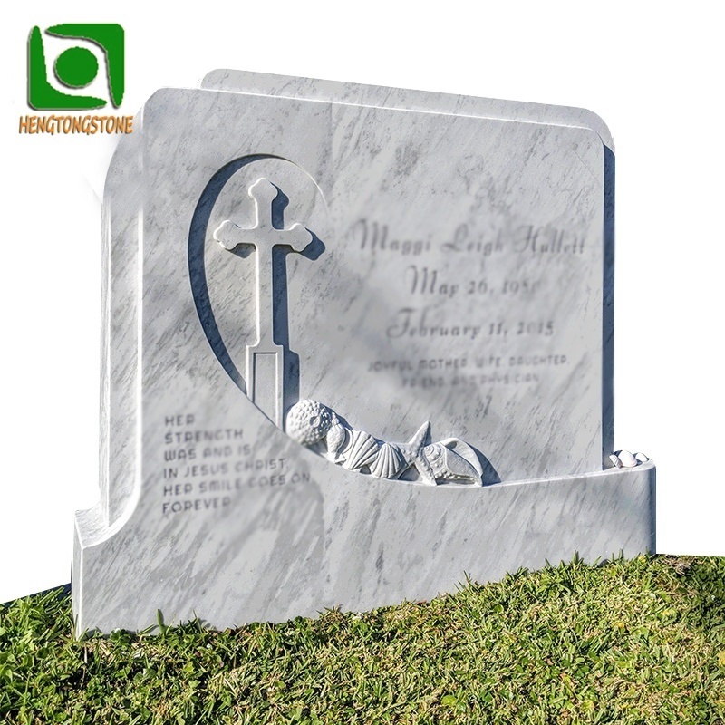 Custom Red Granite Tombstone Book Design Headstone