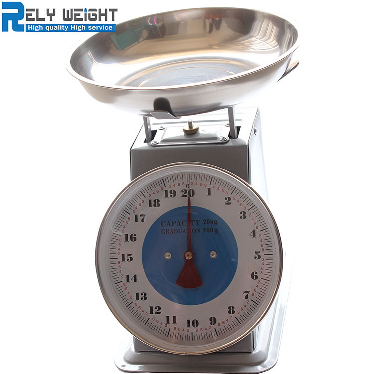 5kg 10kg 15kg 20kg mechanical spring scale with stainless steel pan