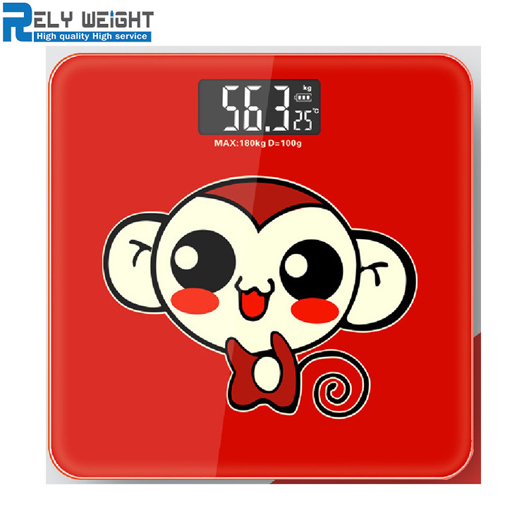 180kg Manual calibrate bathroom digital wireless weighing glass scales personal