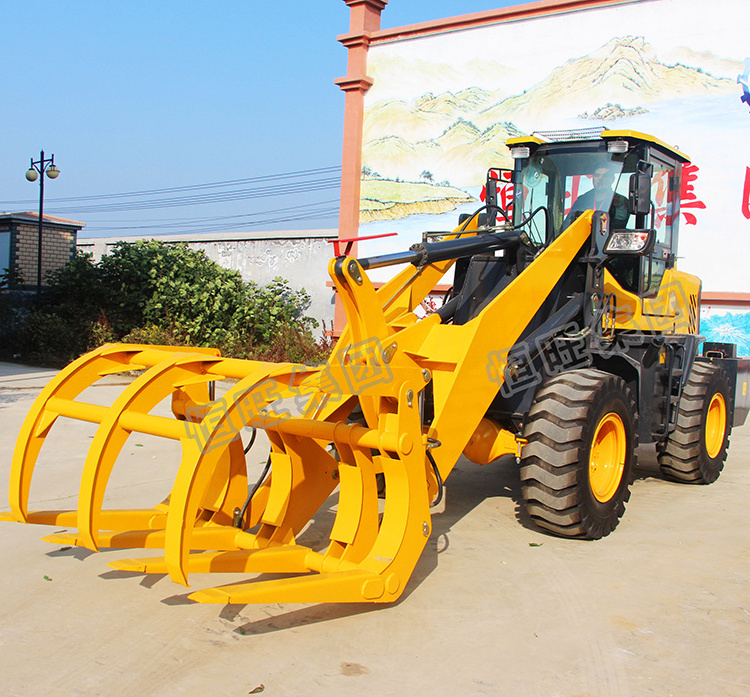 hot sale 7.6t sugarcane and wood loader with grabber, breaker