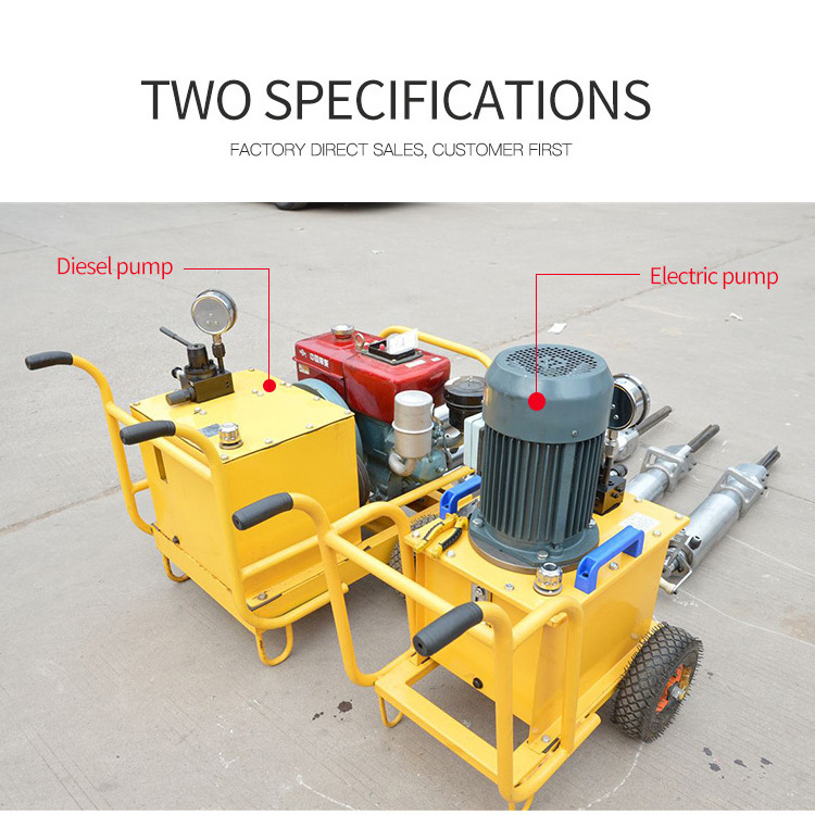 Large Pneumatic Concrete Splitting Tools For Sale Wedge Excavator Stone Breaking Machine Hydraulic Stone Rock Splitter