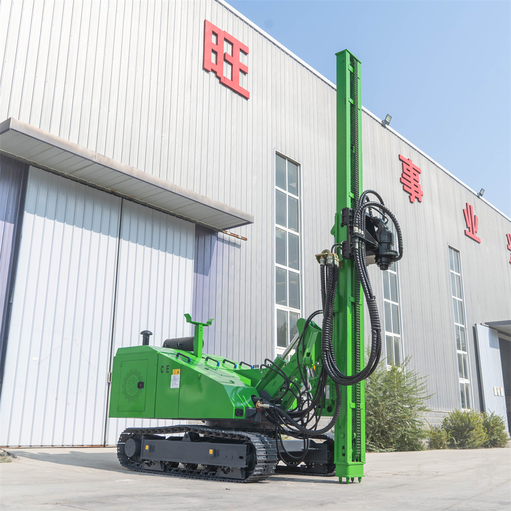 solar pile driver photovoltaic pile driver crawler mounted helical ground screw pile driver on sale